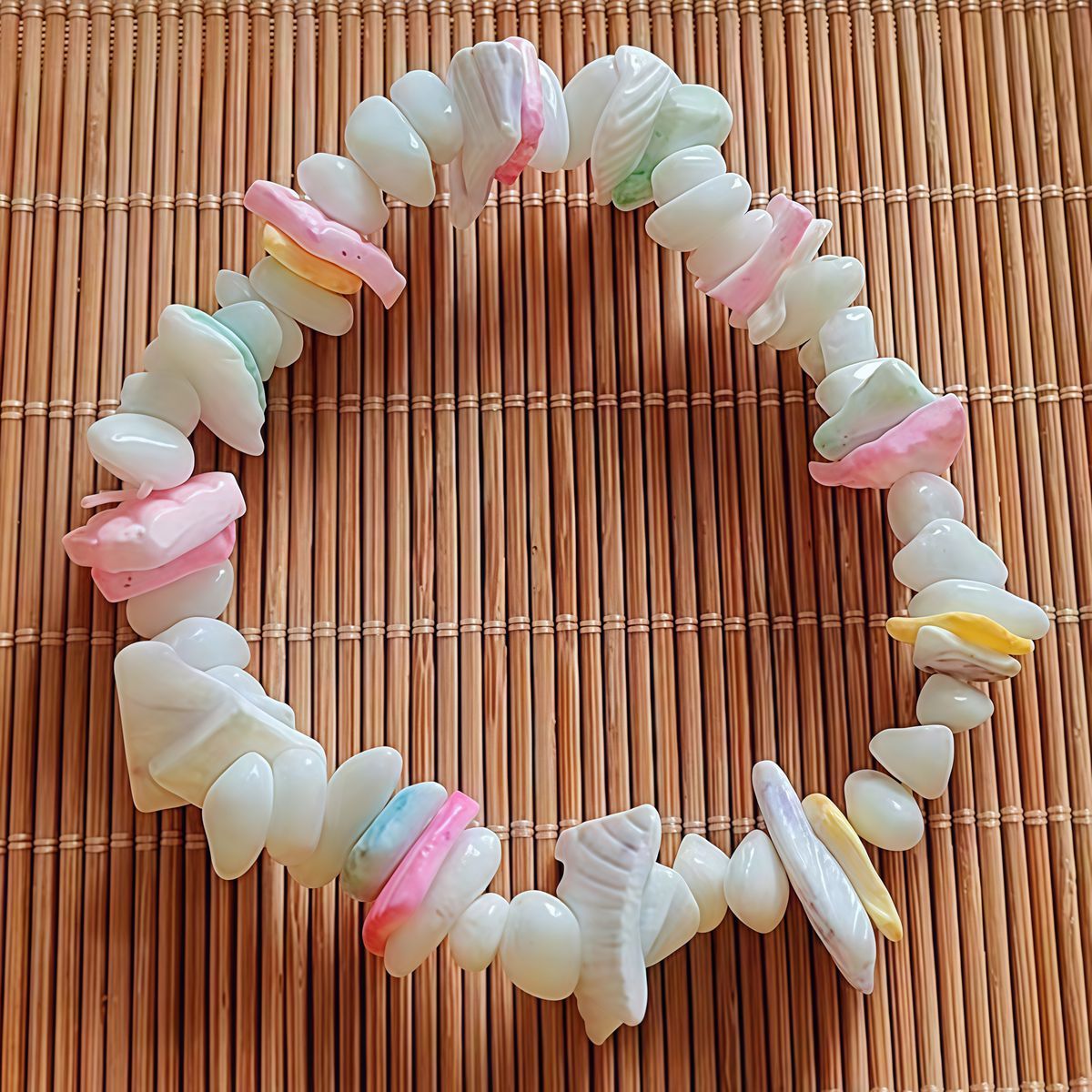 Chip Stone Shell Stretch Gemstone Bracelets