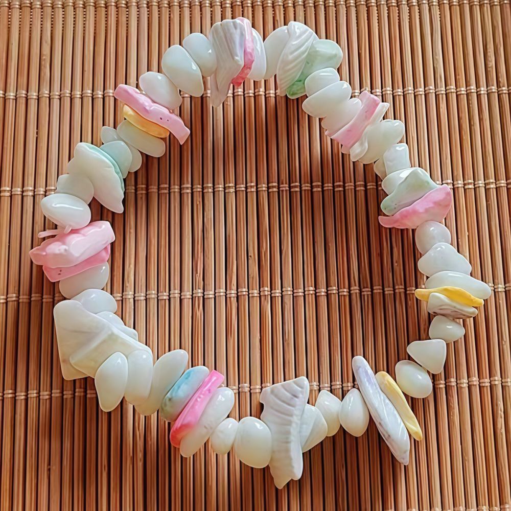 Chip Stone Shell Stretch Gemstone Bracelets