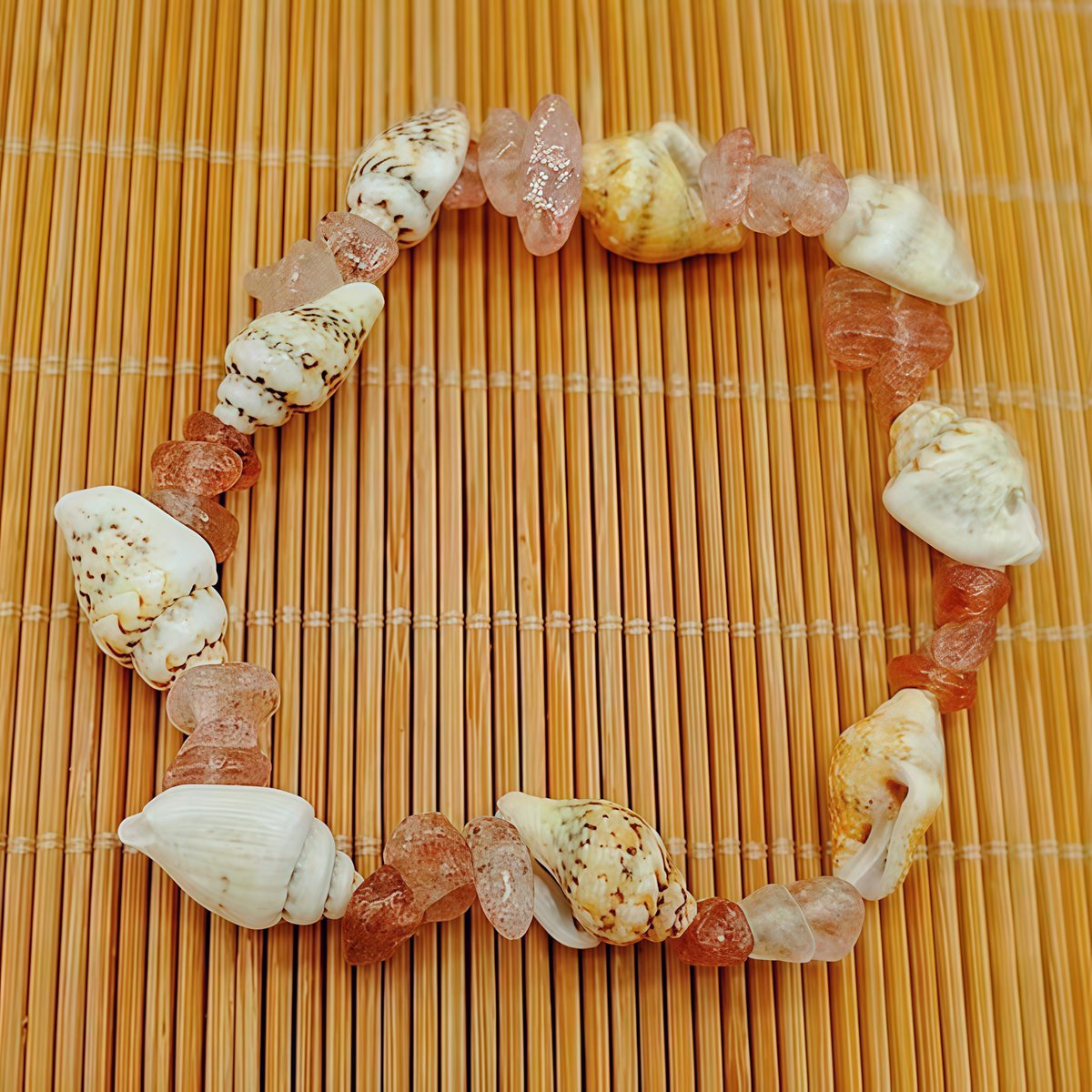 Chip Stone Shell Stretch Gemstone Bracelets