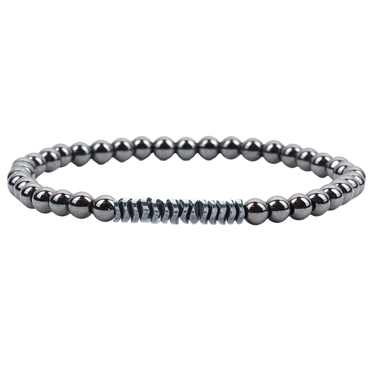 4mm Mini Gemstone Energy Bracelets Crushed Stone Beaded Hematite Spacer Beads Charm Healing Energy Bracelet for Women
