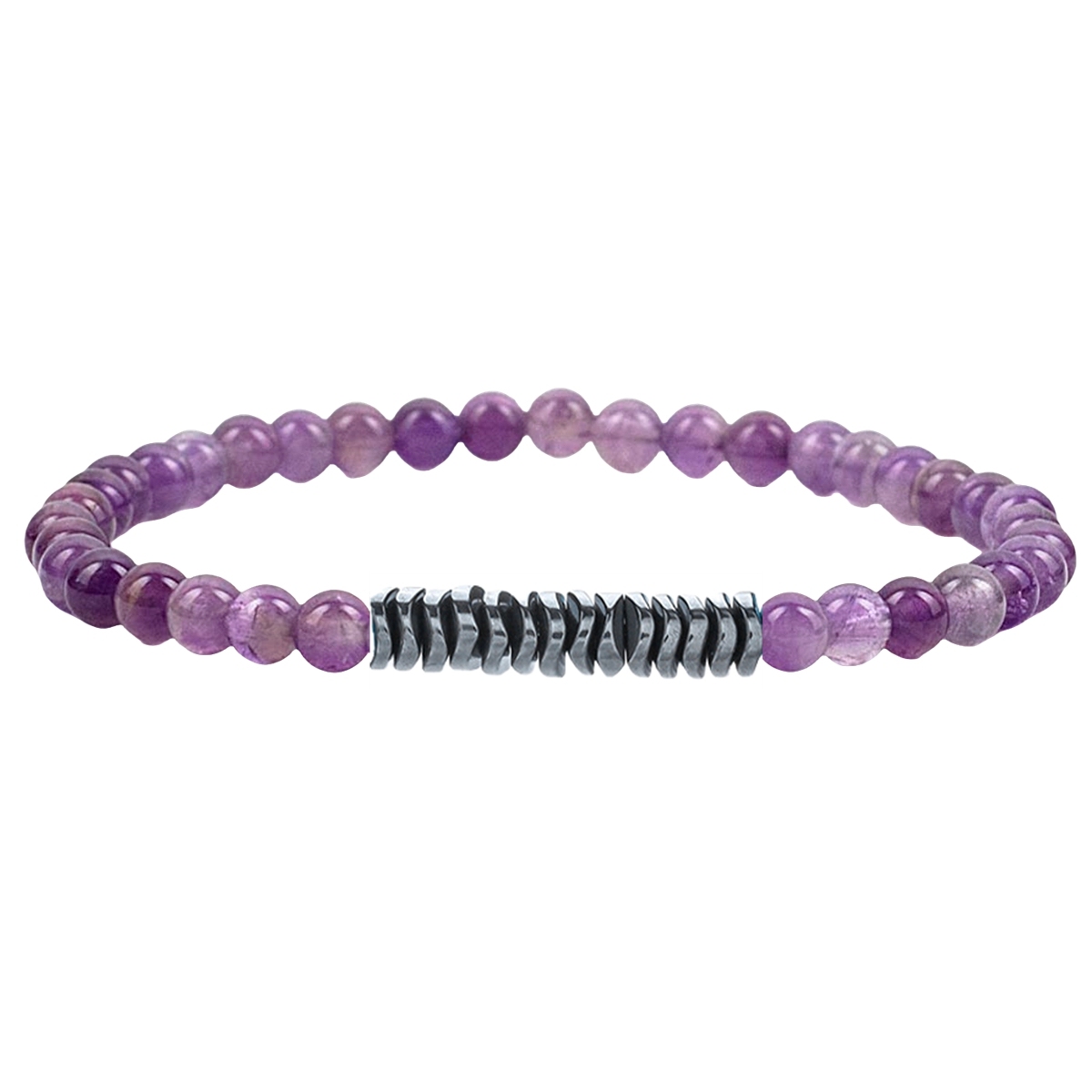 4mm Mini Gemstone Energy Bracelets Crushed Stone Beaded Hematite Spacer Beads Charm Healing Energy Bracelet for Women