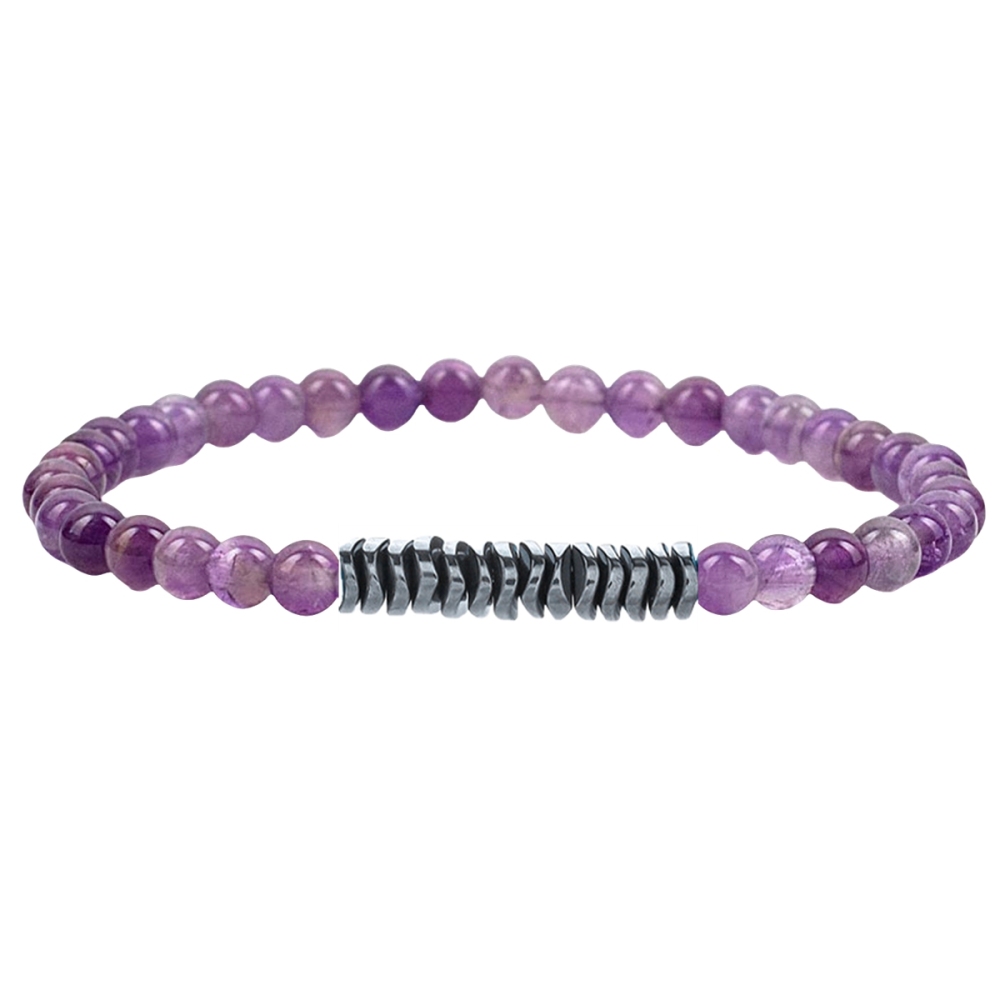 4mm Mini Gemstone Energy Bracelets Crushed Stone Beaded Hematite Spacer Beads Charm Healing Energy Bracelet for Women