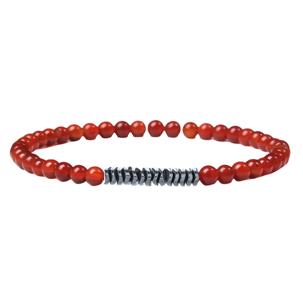 4mm Mini Gemstone Energy Bracelets Crushed Stone Beaded Hematite Spacer Beads Charm Healing Energy Bracelet for Women