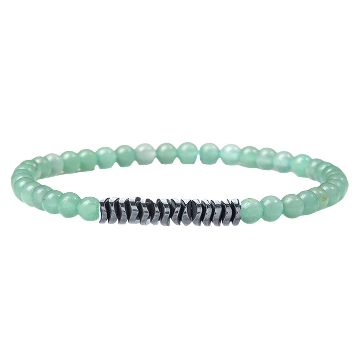 4mm Mini Gemstone Energy Bracelets Crushed Stone Beaded Hematite Spacer Beads Charm Healing Energy Bracelet for Women