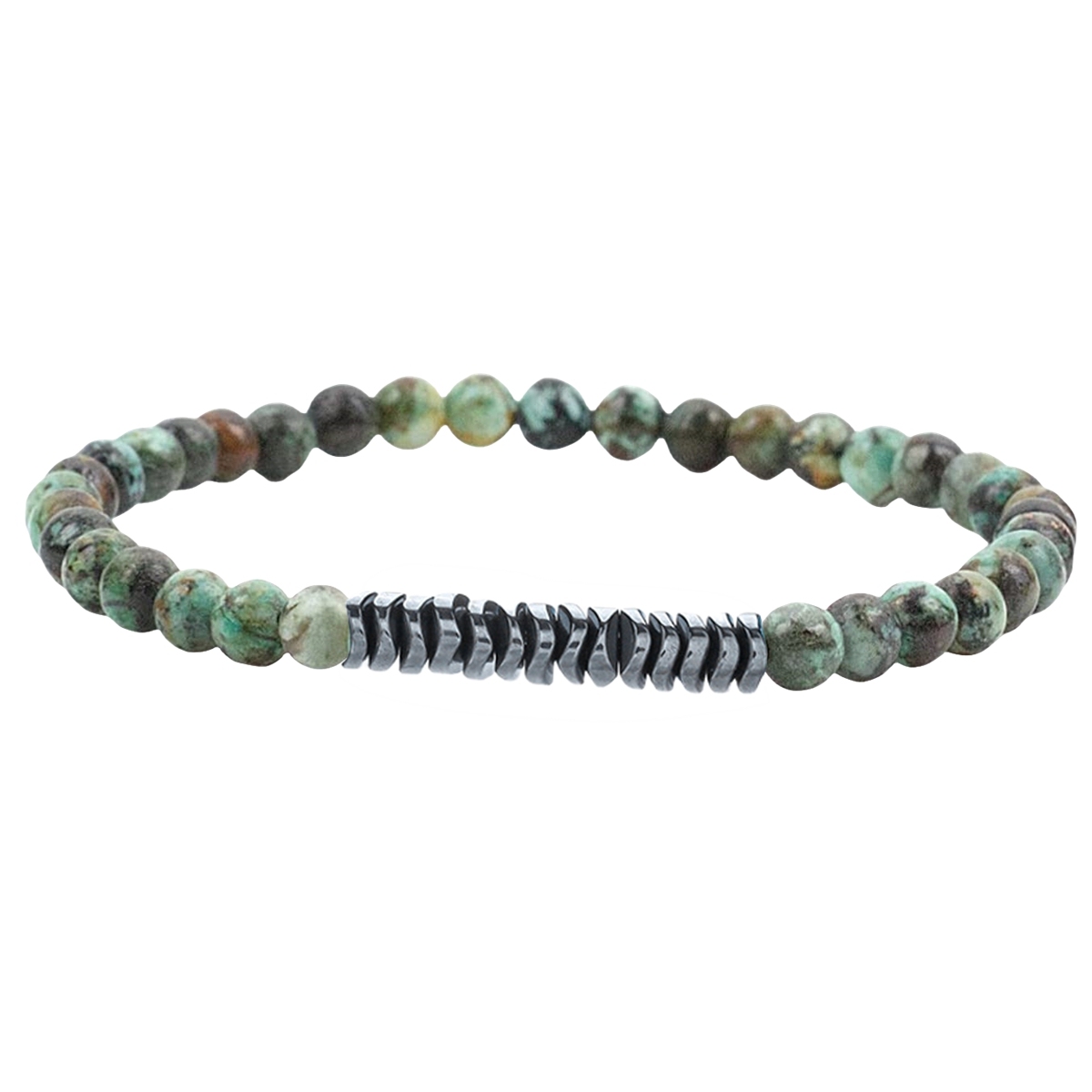 4mm Mini Gemstone Energy Bracelets Crushed Stone Beaded Hematite Spacer Beads Charm Healing Energy Bracelet for Women