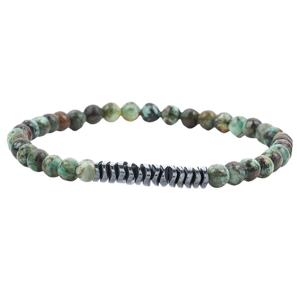4mm Mini Gemstone Energy Bracelets Crushed Stone Beaded Hematite Spacer Beads Charm Healing Energy Bracelet for Women