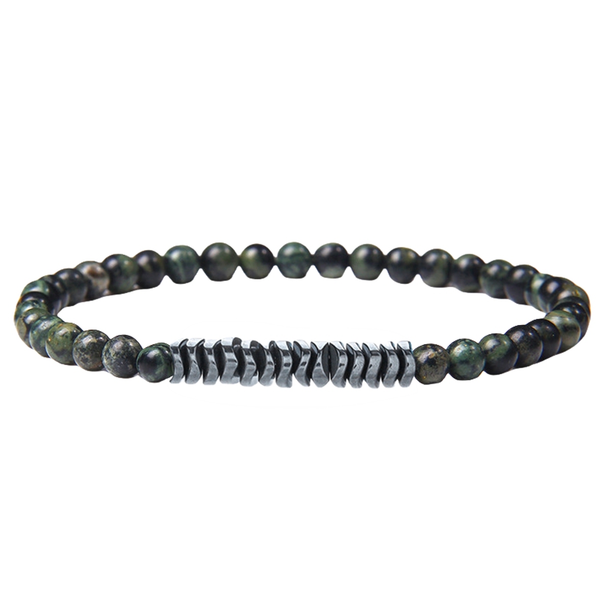 4mm Mini Gemstone Energy Bracelets Crushed Stone Beaded Hematite Spacer Beads Charm Healing Energy Bracelet for Women