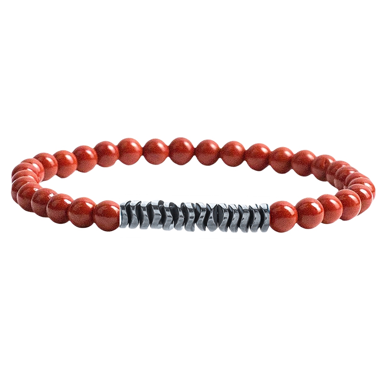 4mm Mini Gemstone Energy Bracelets Crushed Stone Beaded Hematite Spacer Beads Charm Healing Energy Bracelet for Women