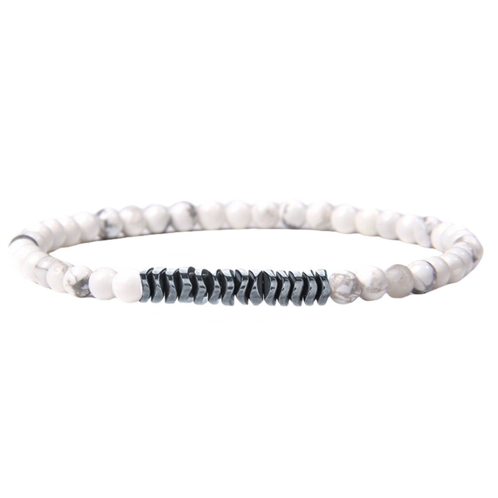 4mm Mini Gemstone Energy Bracelets Crushed Stone Beaded Hematite Spacer Beads Charm Healing Energy Bracelet for Women