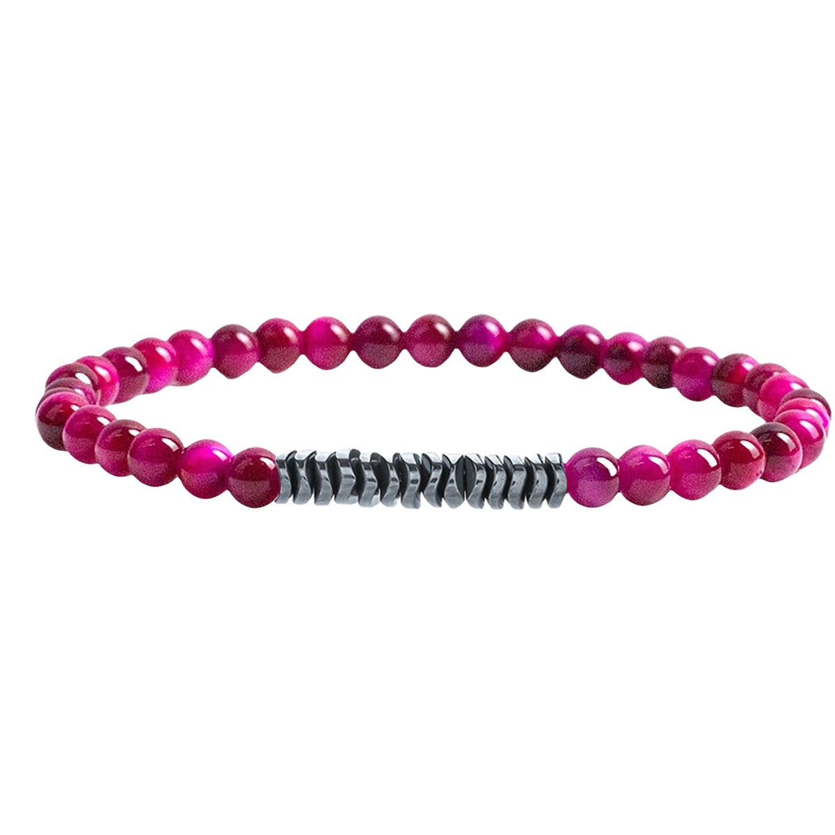 4mm Mini Gemstone Energy Bracelets Crushed Stone Beaded Hematite Spacer Beads Charm Healing Energy Bracelet for Women