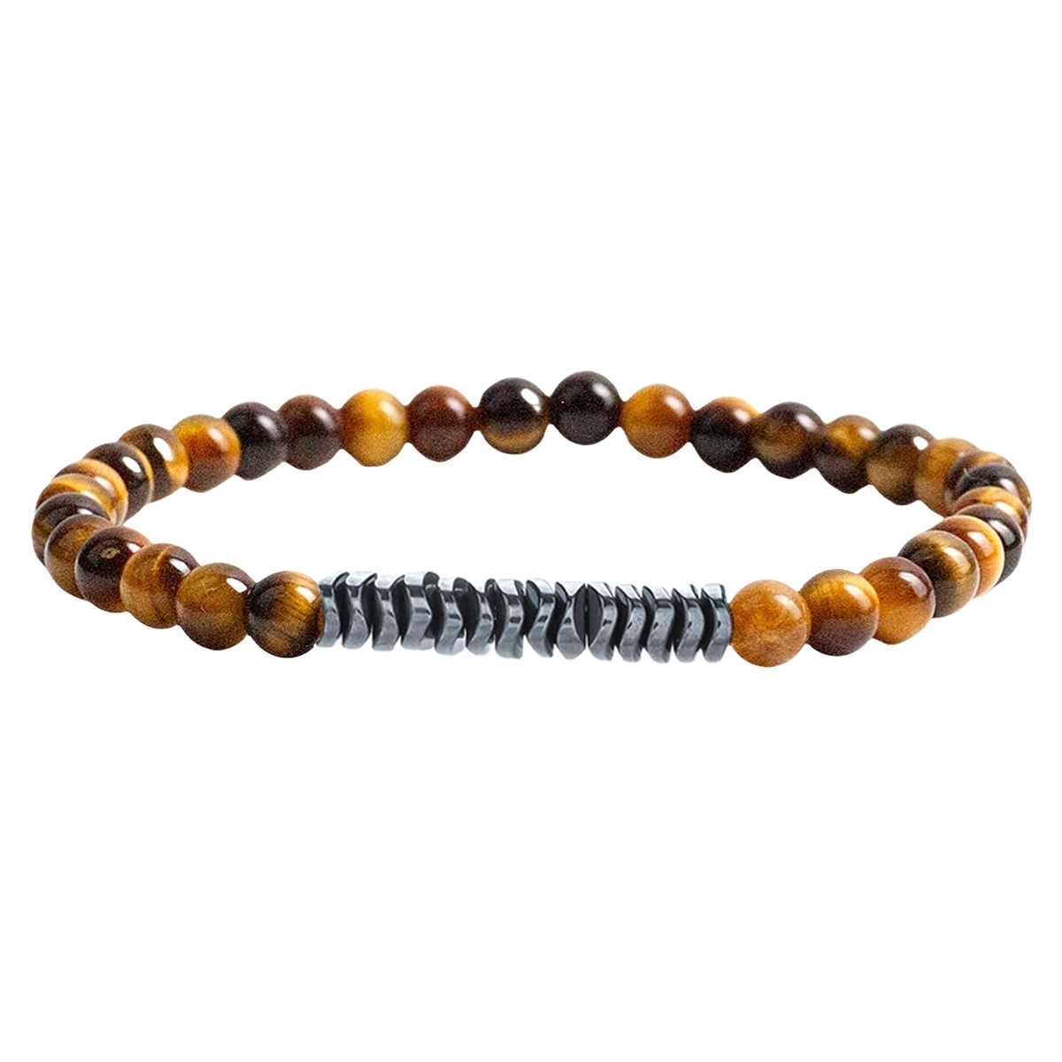 4mm Mini Gemstone Energy Bracelets Crushed Stone Beaded Hematite Spacer Beads Charm Healing Energy Bracelet for Women