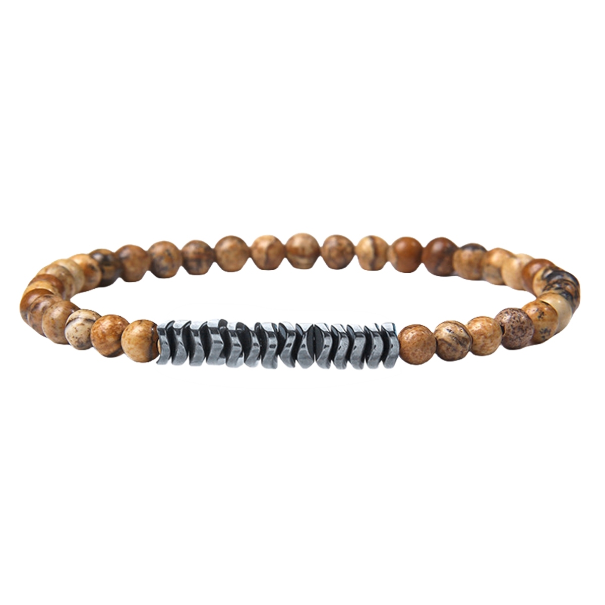 4mm Mini Gemstone Energy Bracelets Crushed Stone Beaded Hematite Spacer Beads Charm Healing Energy Bracelet for Women