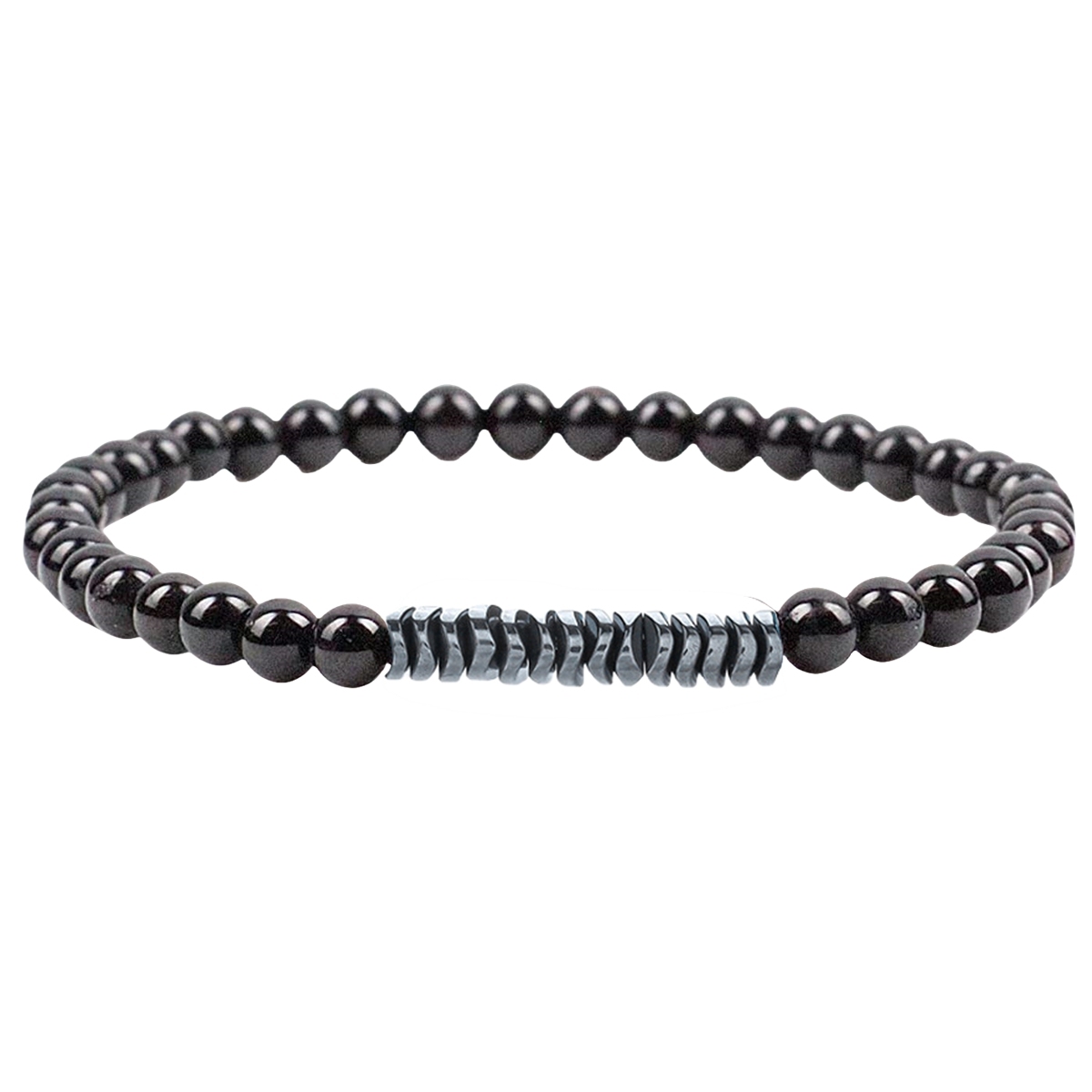 4mm Mini Gemstone Energy Bracelets Crushed Stone Beaded Hematite Spacer Beads Charm Healing Energy Bracelet for Women