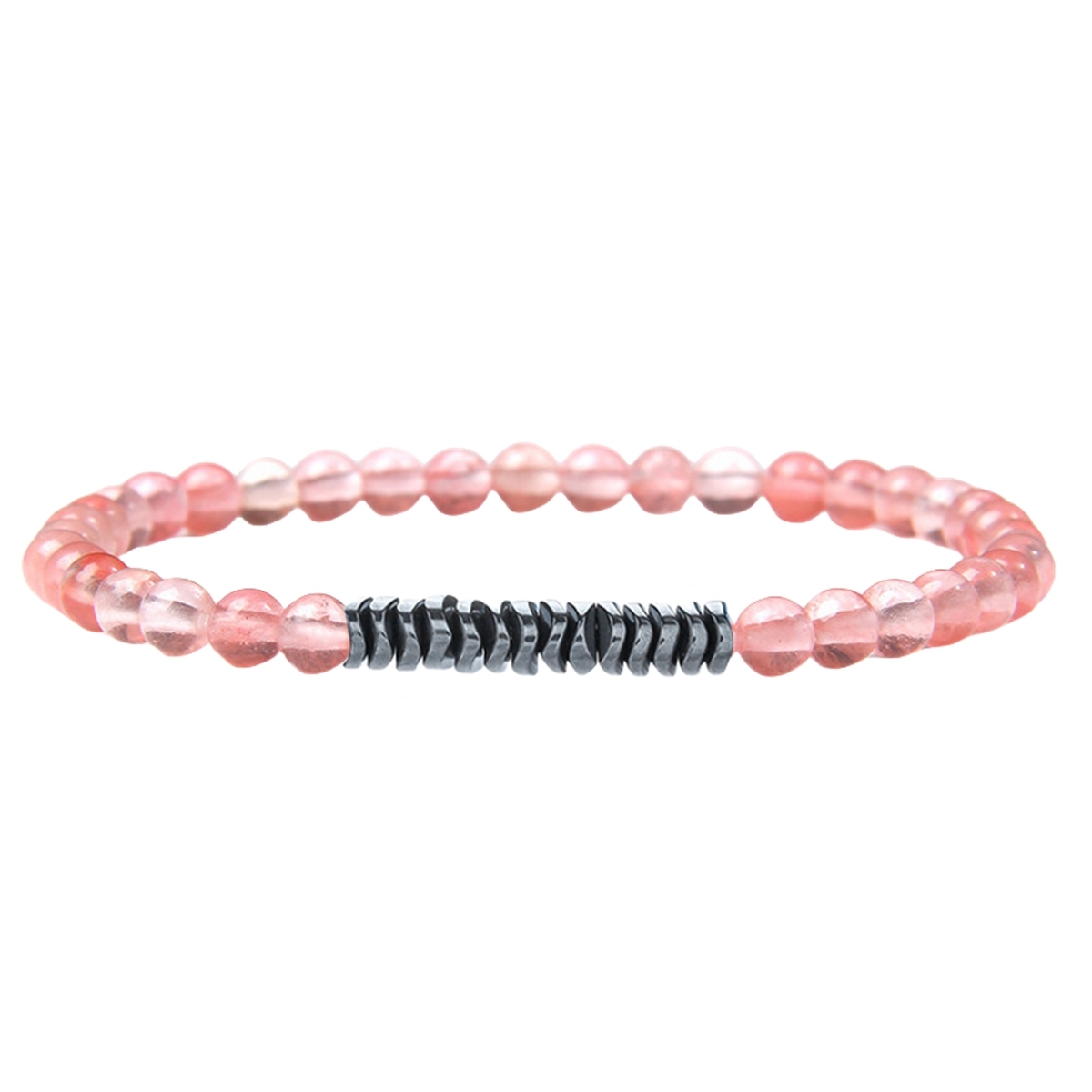 4mm Mini Gemstone Energy Bracelets Crushed Stone Beaded Hematite Spacer Beads Charm Healing Energy Bracelet for Women