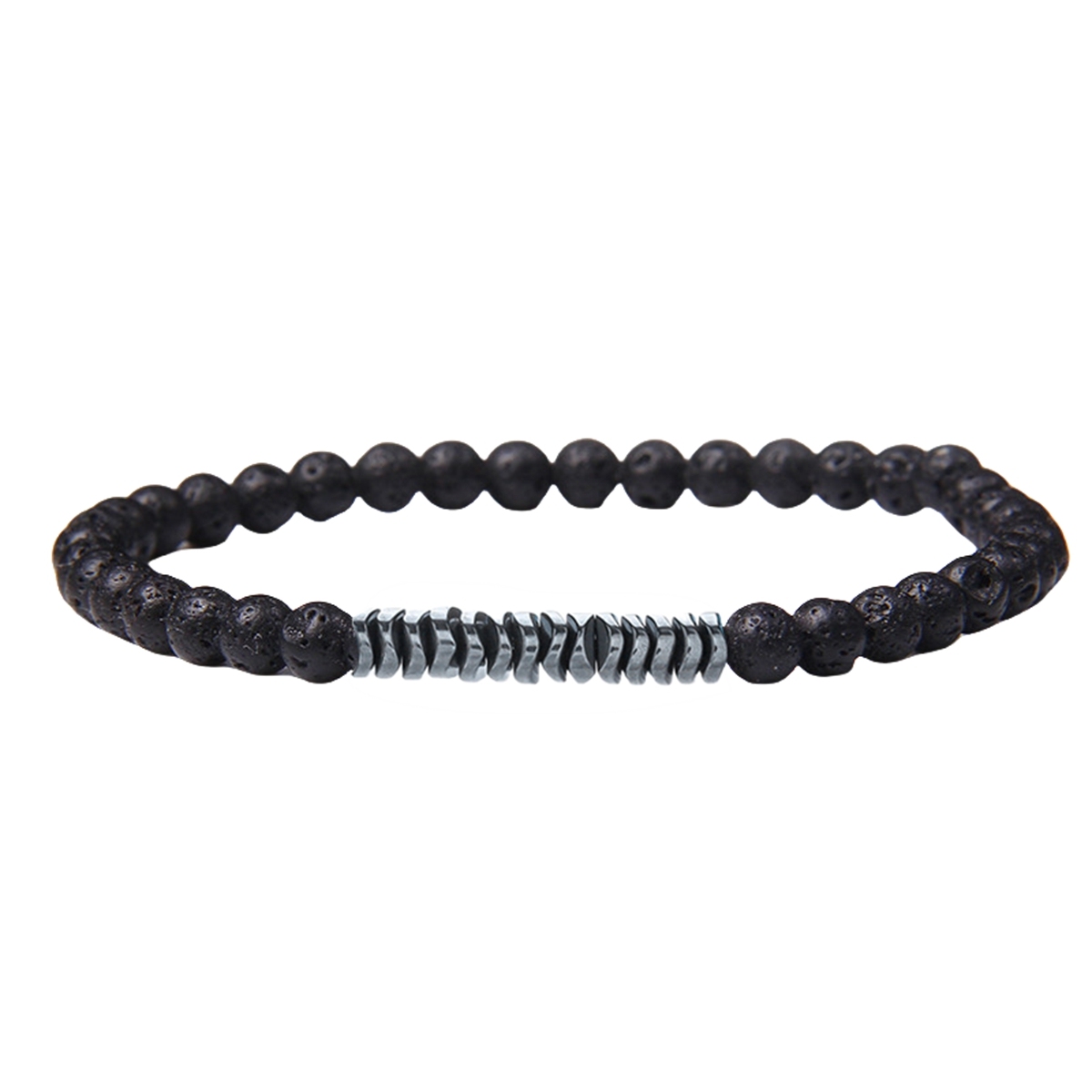 4mm Mini Gemstone Energy Bracelets Crushed Stone Beaded Hematite Spacer Beads Charm Healing Energy Bracelet for Women