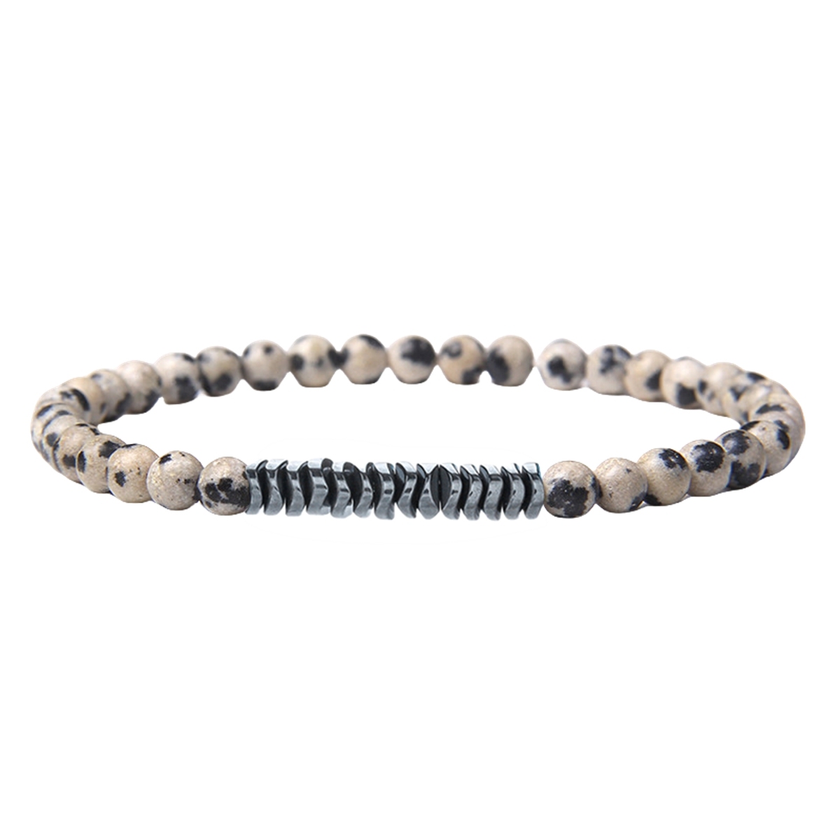4mm Mini Gemstone Energy Bracelets Crushed Stone Beaded Hematite Spacer Beads Charm Healing Energy Bracelet for Women
