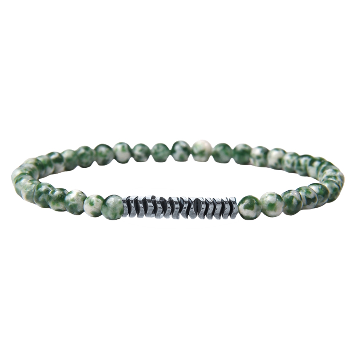 4mm Mini Gemstone Energy Bracelets Crushed Stone Beaded Hematite Spacer Beads Charm Healing Energy Bracelet for Women