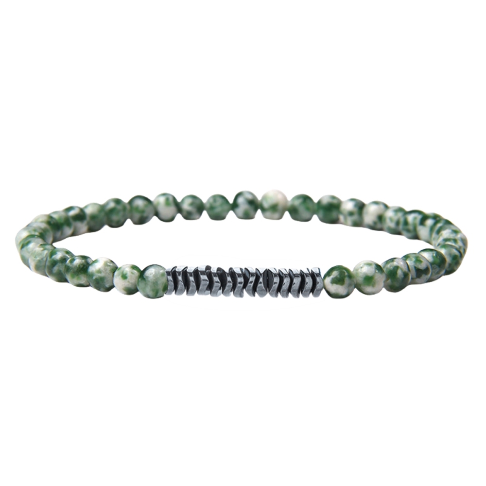 4mm Mini Gemstone Energy Bracelets Crushed Stone Beaded Hematite Spacer Beads Charm Healing Energy Bracelet for Women