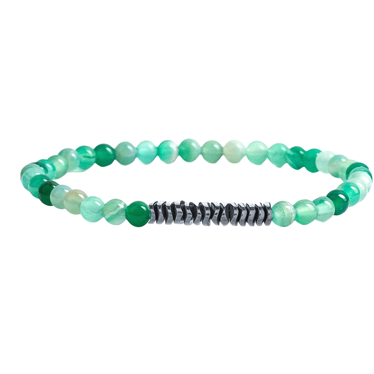 4mm Mini Gemstone Energy Bracelets Crushed Stone Beaded Hematite Spacer Beads Charm Healing Energy Bracelet for Women