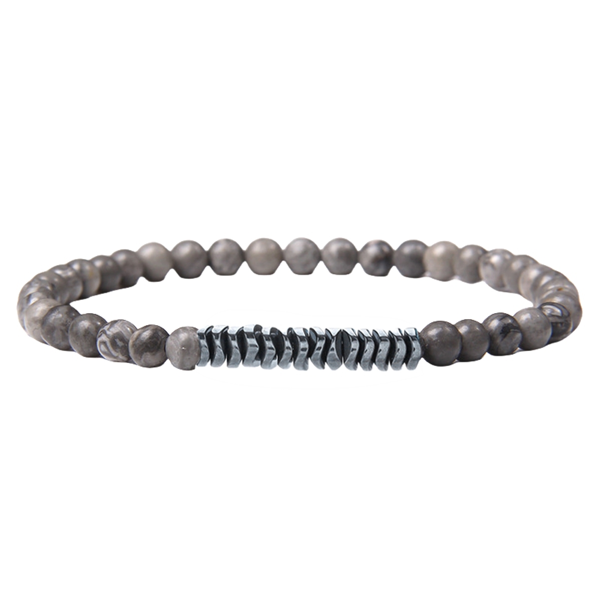 4mm Mini Gemstone Energy Bracelets Crushed Stone Beaded Hematite Spacer Beads Charm Healing Energy Bracelet for Women