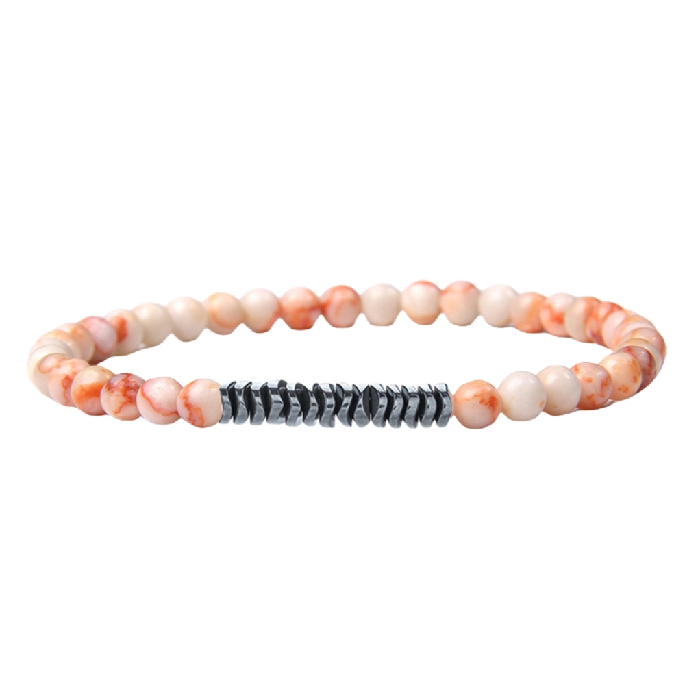 4mm Mini Gemstone Energy Bracelets Crushed Stone Beaded Hematite Spacer Beads Charm Healing Energy Bracelet for Women