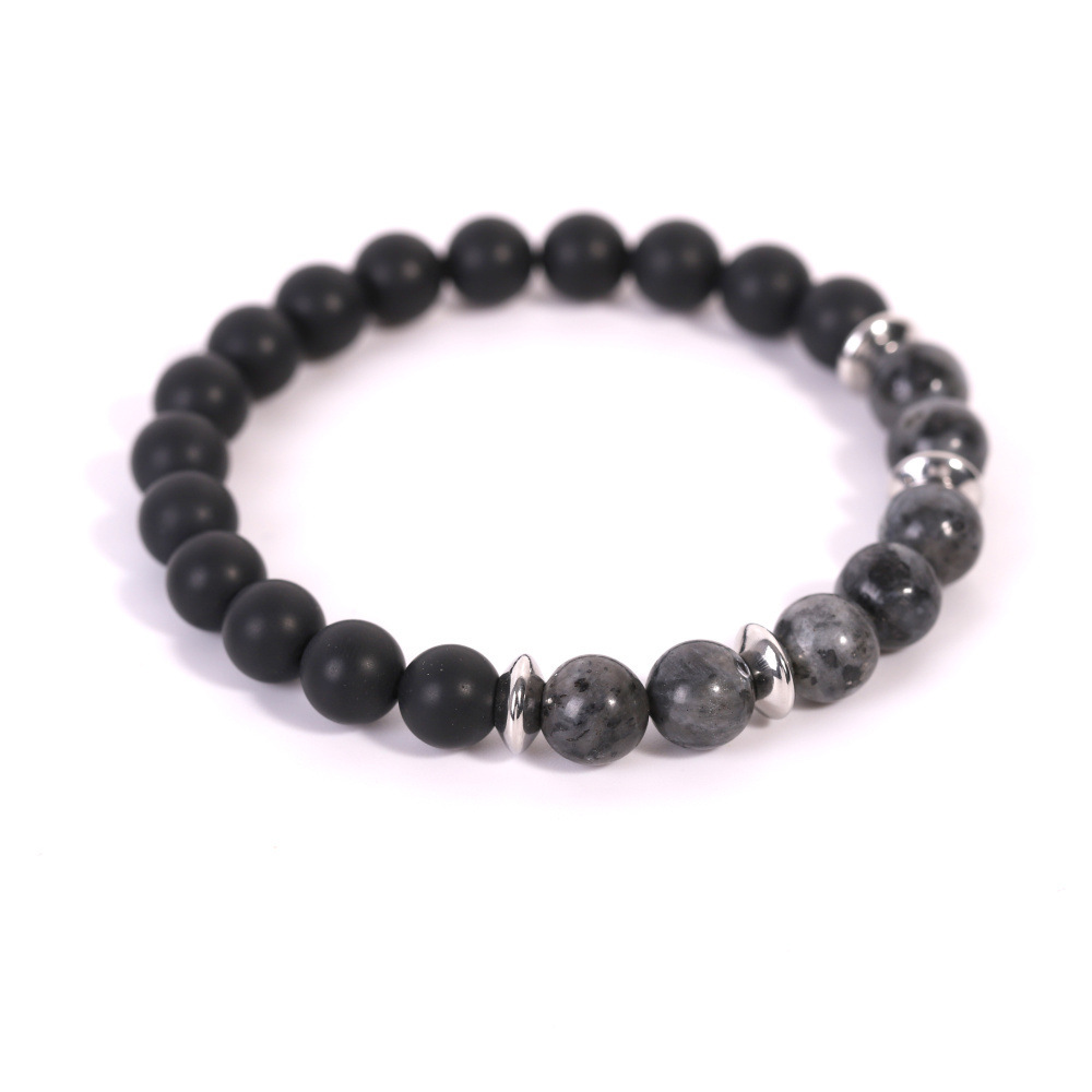 Matte Black Onyx Couple Bracelet Set – Matching His & Hers Stone Bracelets for Love & Protection