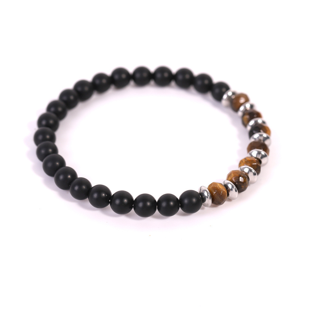 Matte Black Onyx Couple Bracelet Set – Matching His & Hers Stone Bracelets for Love & Protection