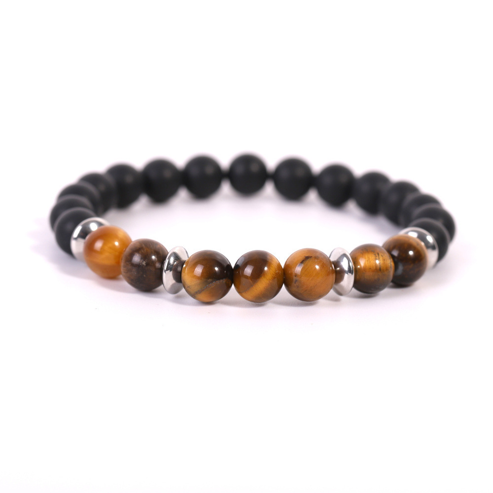 Matte Black Onyx Couple Bracelet Set – Matching His & Hers Stone Bracelets for Love & Protection