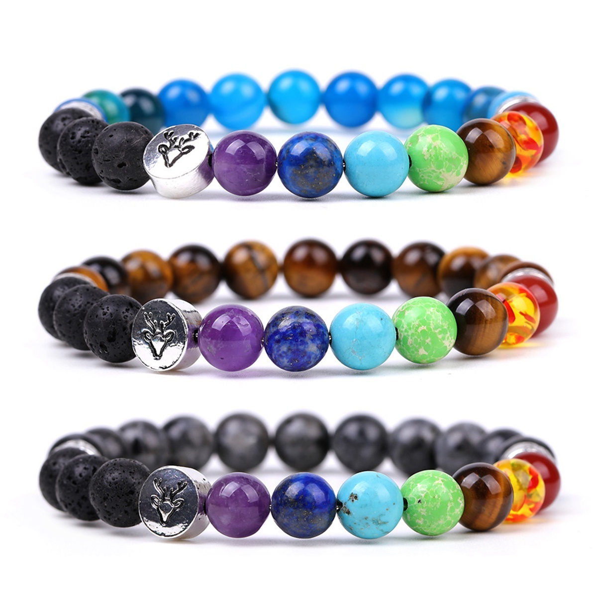 7 Chakra Gemstone Bracelet  Natural Healing Stone Energy Balance Jewelry for Women Men Reiki Meditation Yoga Spiritual