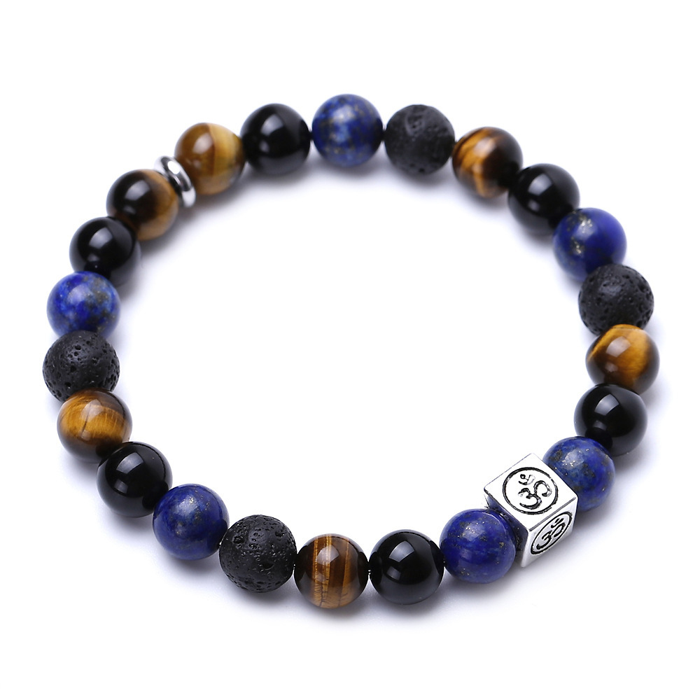 Adjustable Handmade Woven 8mm Stone Beads Bracelets Spiritual Protection Healing Positive Energy Handmade Bracelet Supplier
