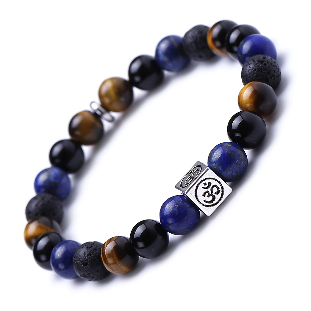 Adjustable Handmade Woven 8mm Stone Beads Bracelets Spiritual Protection Healing Positive Energy Handmade Bracelet Supplier