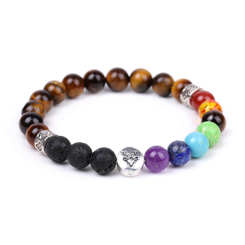 7 Chakra Gemstone Bracelet  Natural Healing Stone Energy Balance Jewelry for Women Men Reiki Meditation Yoga Spiritual