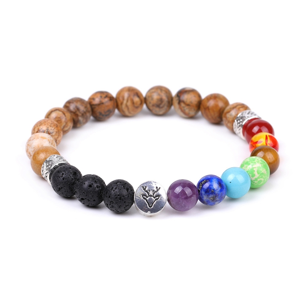 7 Chakra Gemstone Bracelet  Natural Healing Stone Energy Balance Jewelry for Women Men Reiki Meditation Yoga Spiritual