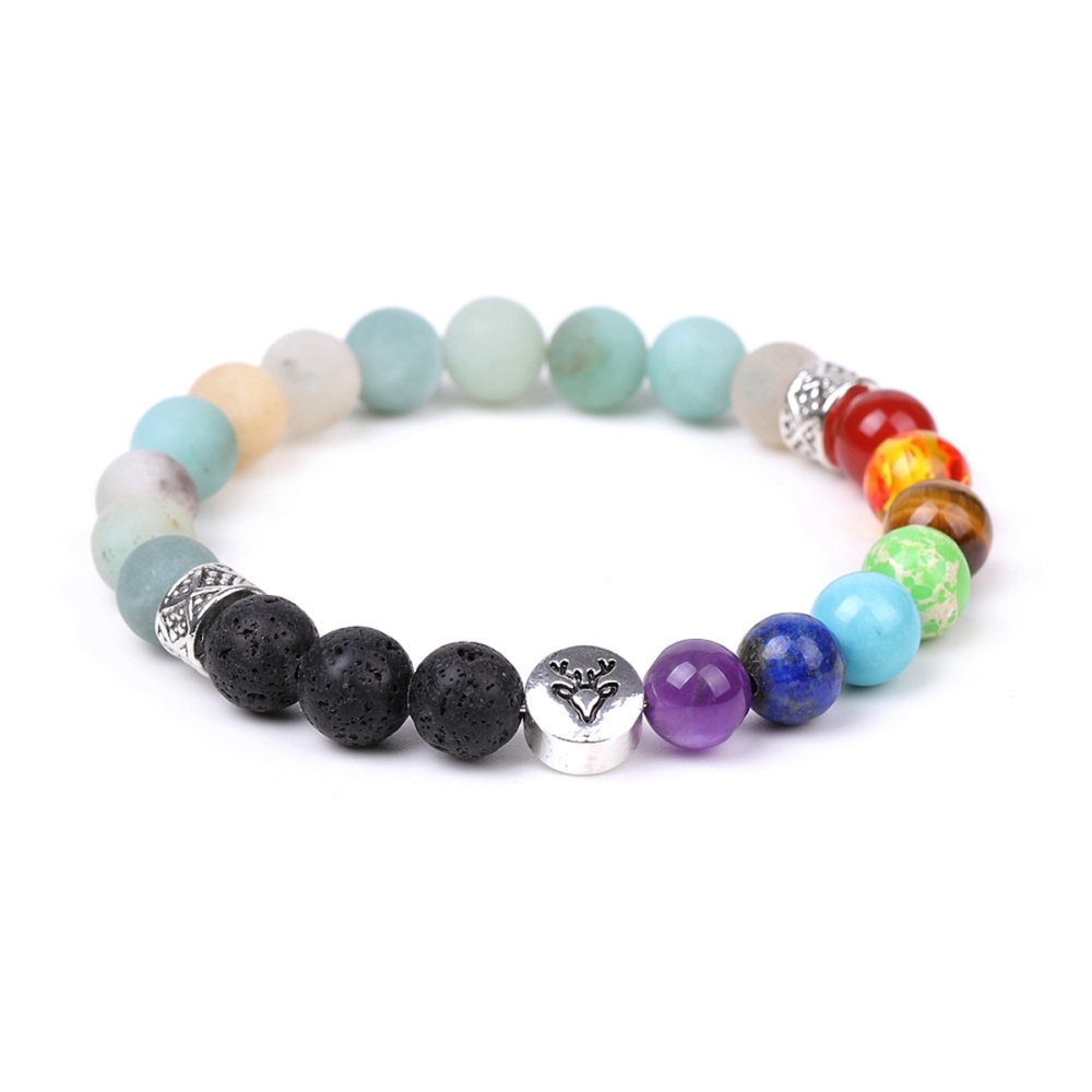 7 Chakra Gemstone Beaded Bracelet  Natural Healing Stone Energy Balance Jewelry for Women Men Reiki Meditation Yoga Spiritual
