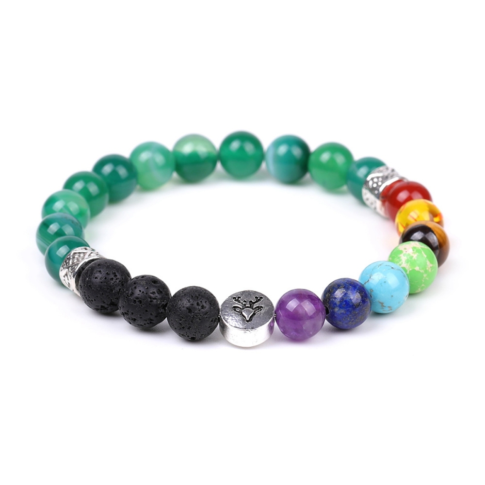 7 Chakra Gemstone Beaded Bracelet  Natural Healing Stone Energy Balance Jewelry for Women Men Reiki Meditation Yoga Spiritual