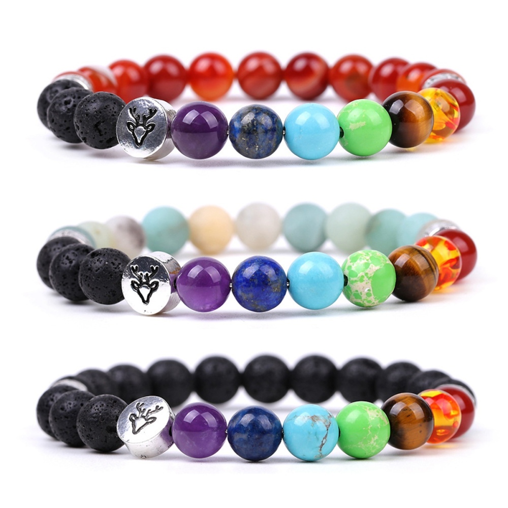 7 Chakra Gemstone Bracelet  Natural Healing Stone Energy Balance Jewelry for Women Men Reiki Meditation Yoga Spiritual