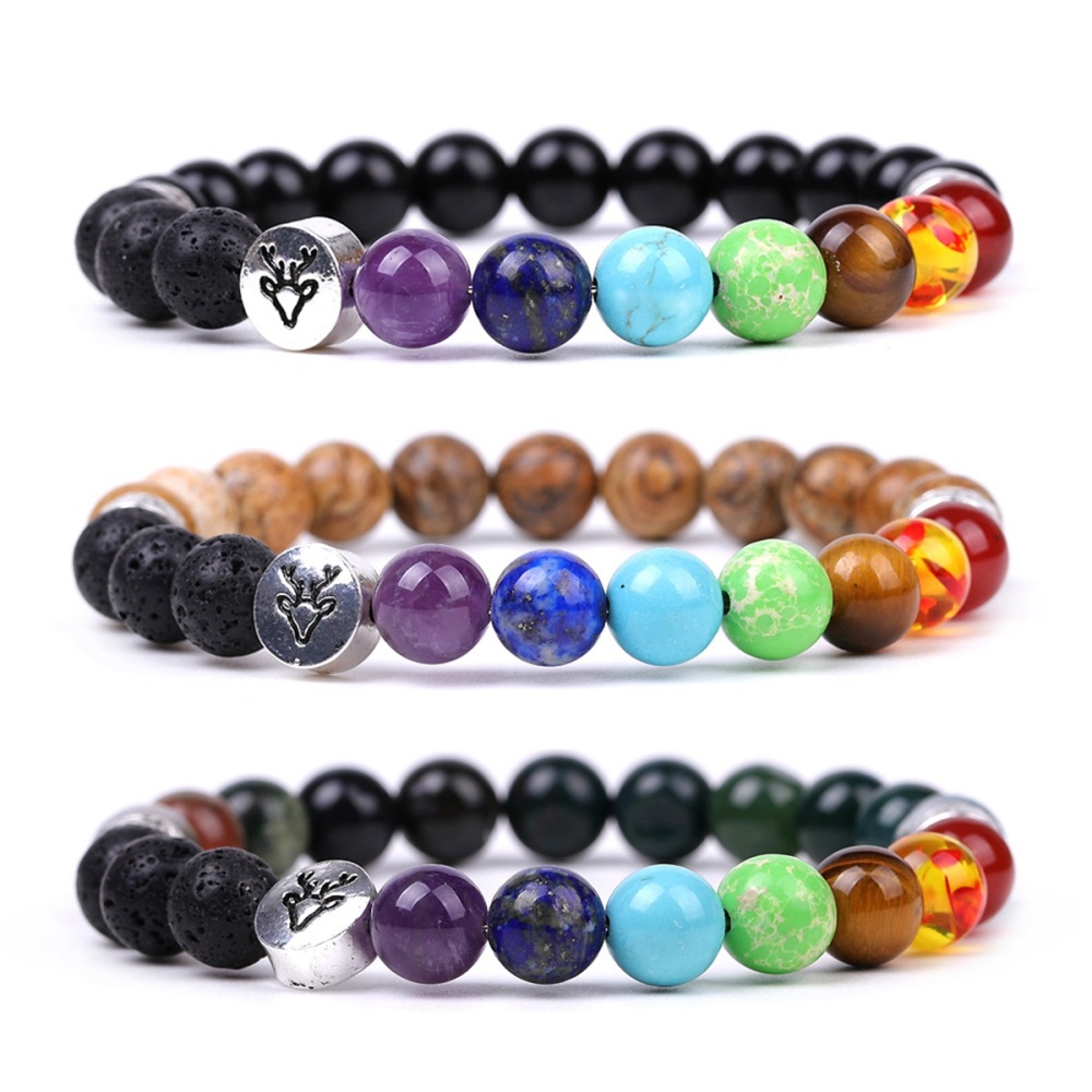 7 Chakra Gemstone Bracelet  Natural Healing Stone Energy Balance Jewelry for Women Men Reiki Meditation Yoga Spiritual