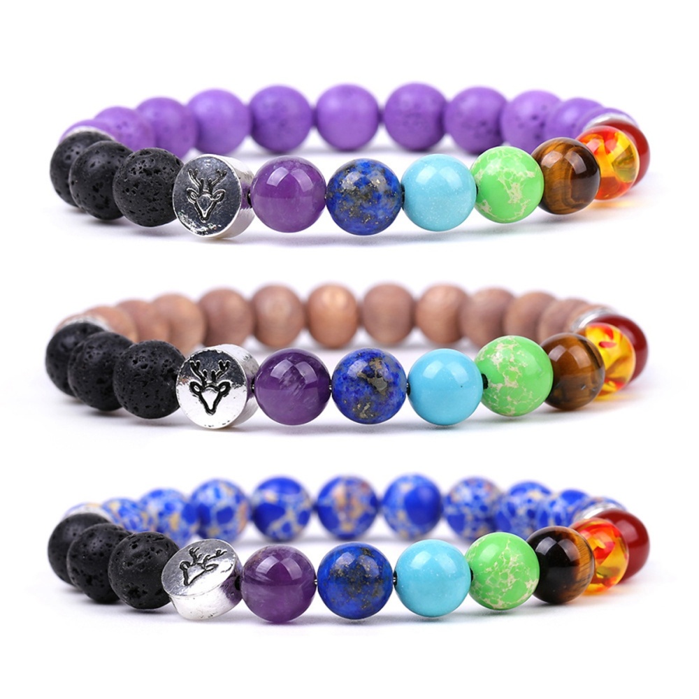 7 Chakra Gemstone Bracelet  Natural Healing Stone Energy Balance Jewelry for Women Men Reiki Meditation Yoga Spiritual