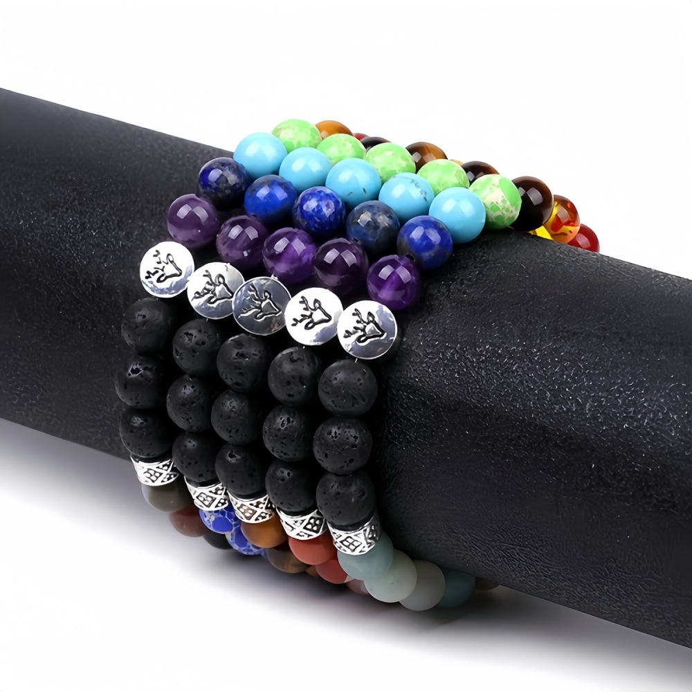 7 Chakra Gemstone Bracelet  Natural Healing Stone Energy Balance Jewelry for Women Men Reiki Meditation Yoga Spiritual