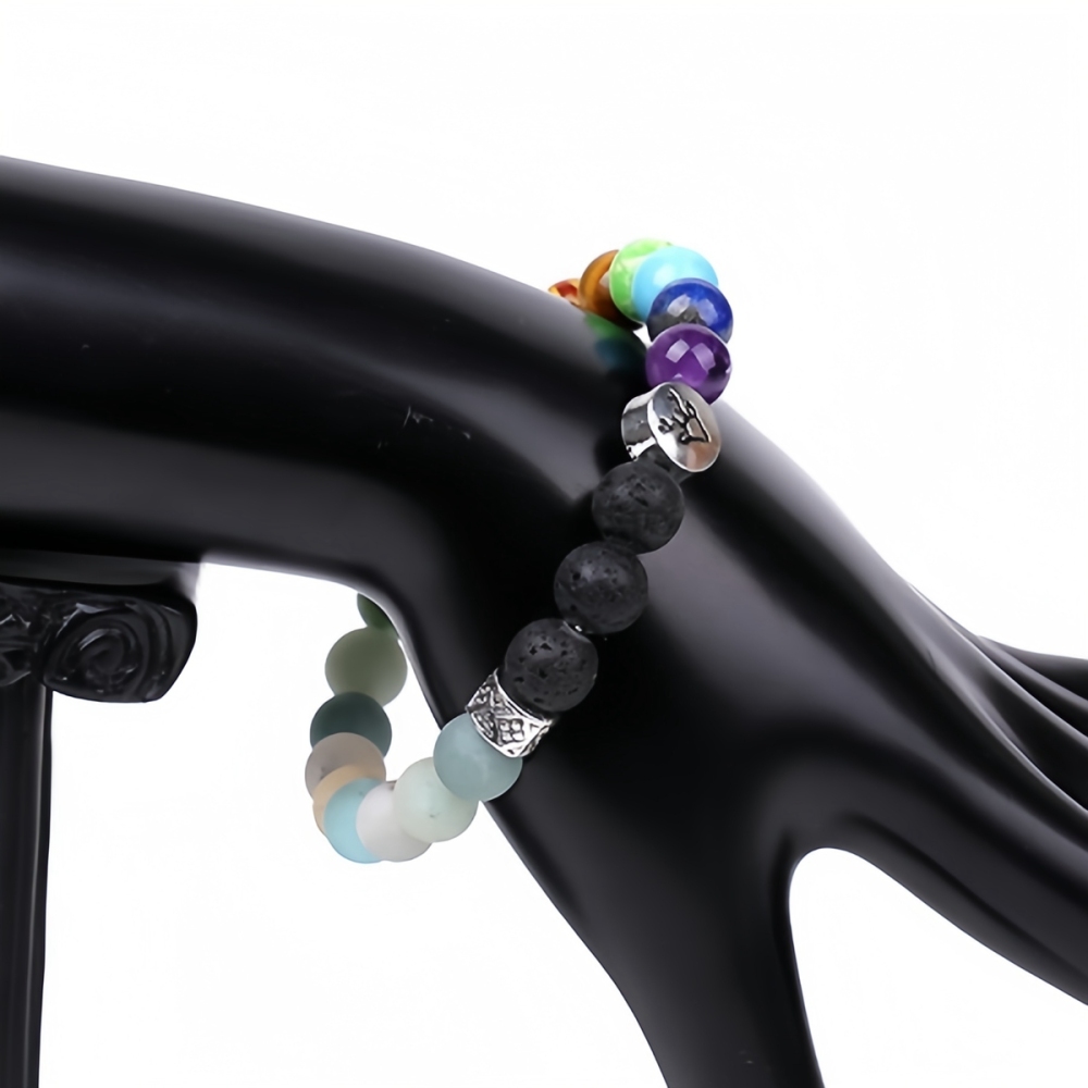 7 Chakra Gemstone Bracelet  Natural Healing Stone Energy Balance Jewelry for Women Men Reiki Meditation Yoga Spiritual