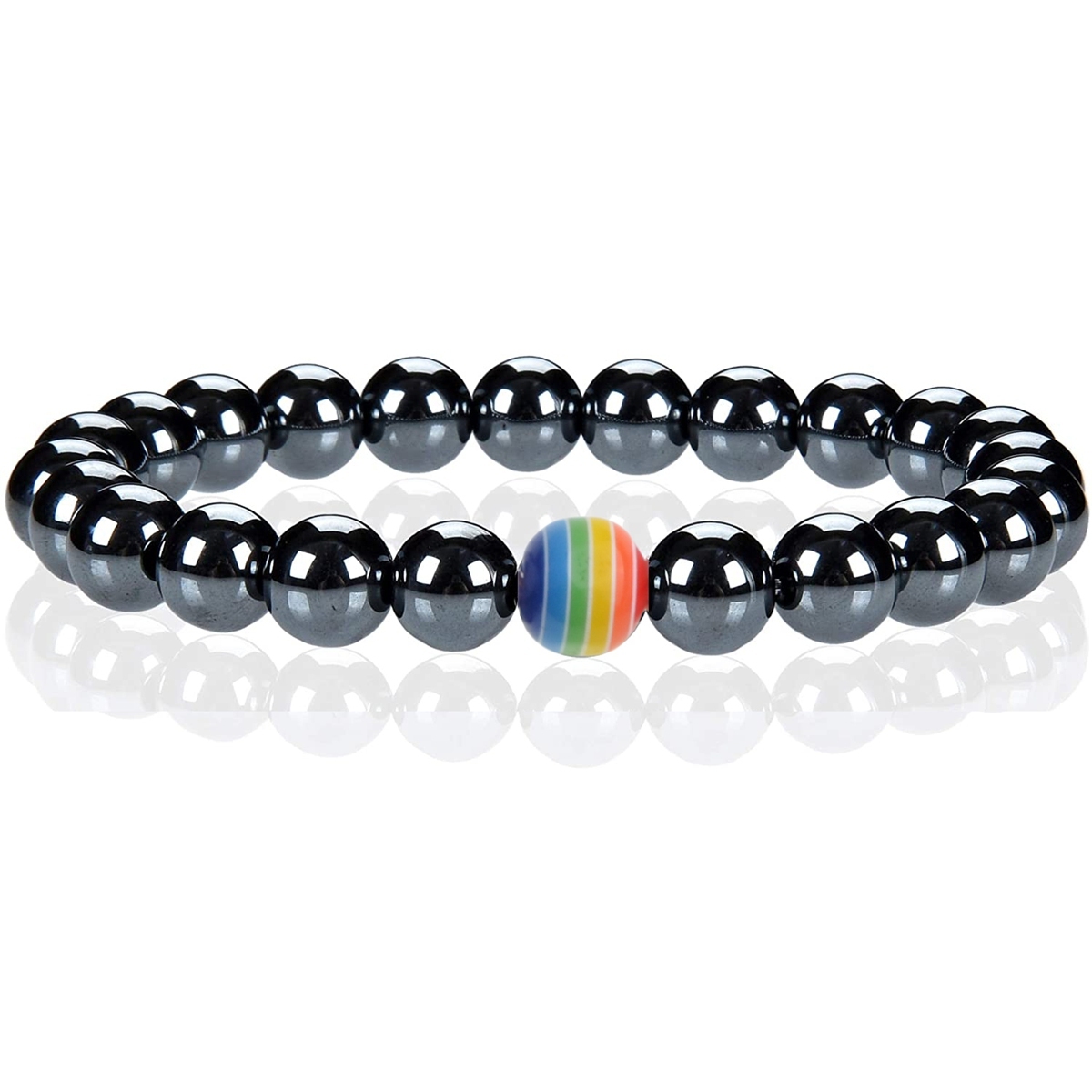 8mm Gemstone Beaded Colorful Resin Stone Bracelet for Women Men #SB1388