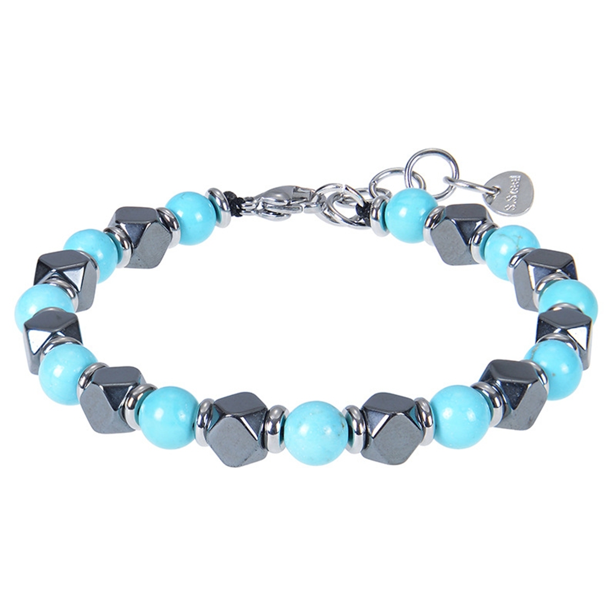 Cube Hematite 6MM Gemstone Beads Bracelet SB2148