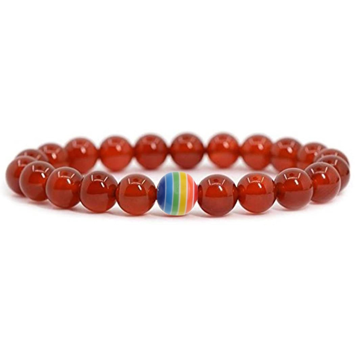 8mm Gemstone Beaded Colorful Resin Stone Bracelet for Women Men #SB1388