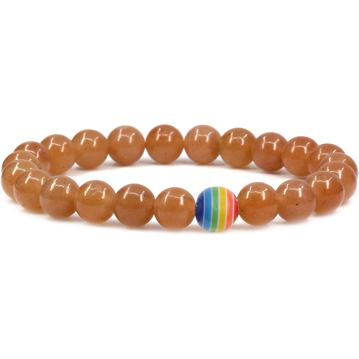8mm Gemstone Beaded Colorful Resin Stone Bracelet for Women Men #SB1388