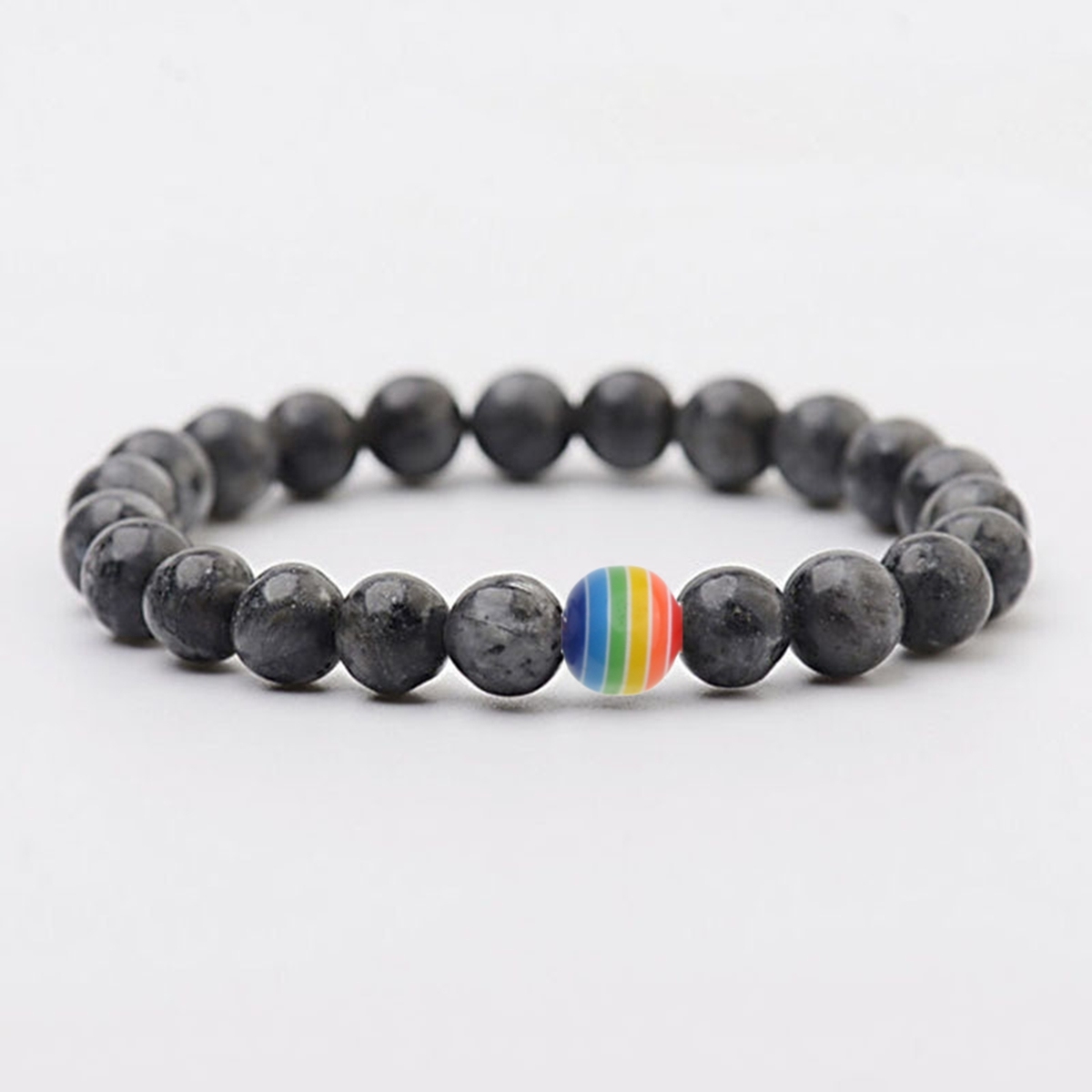 8mm Gemstone Beaded Colorful Resin Stone Bracelet for Women Men #SB1388