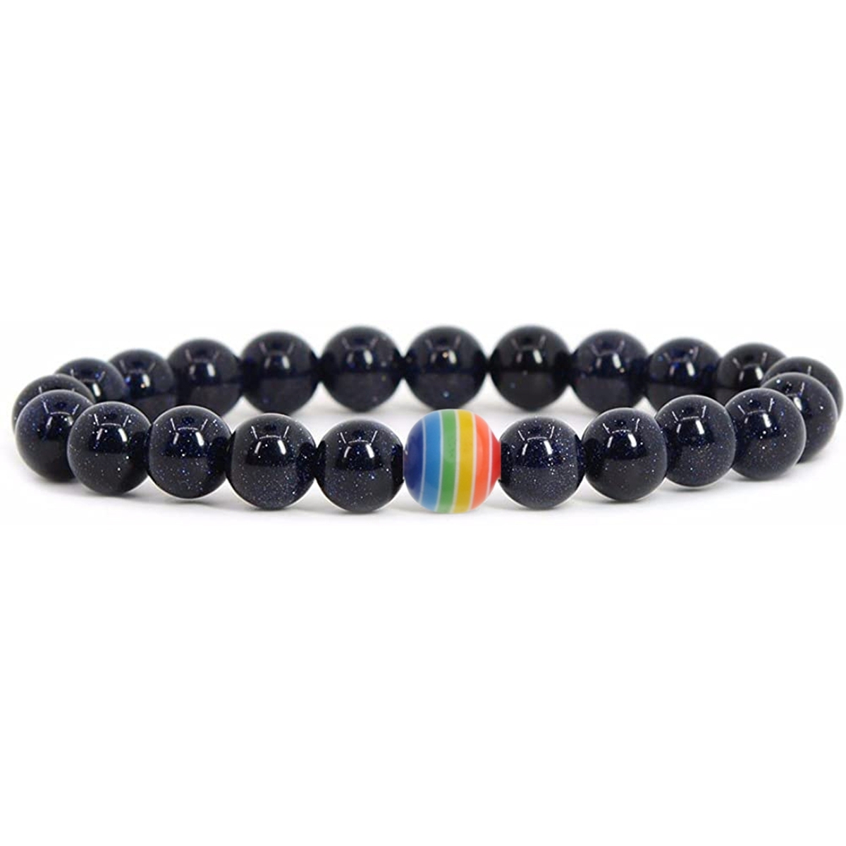 8mm Gemstone Beaded Colorful Resin Stone Bracelet for Women Men #SB1388