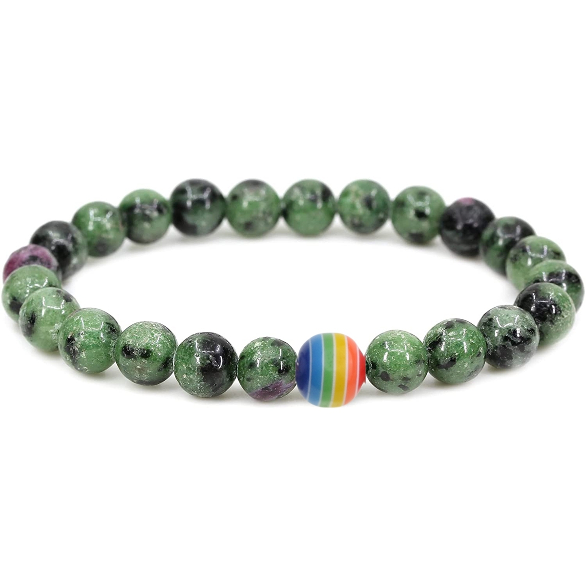 8mm Gemstone Beaded Colorful Resin Stone Bracelet for Women Men #SB1388