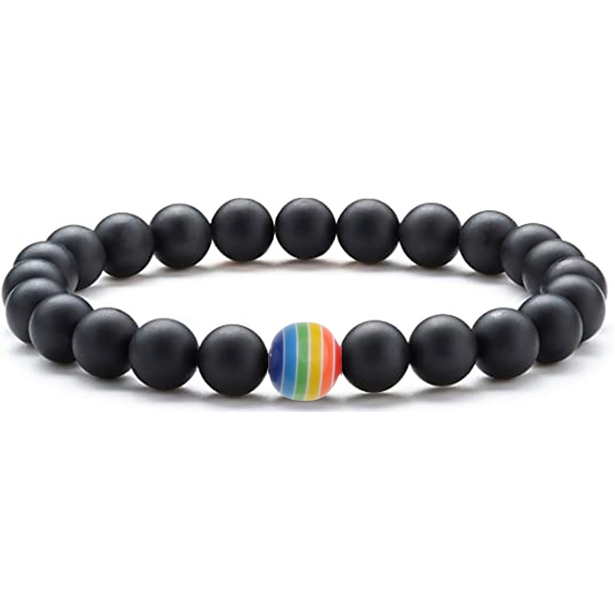 8mm Gemstone Beaded Colorful Resin Stone Bracelet for Women Men #SB1388