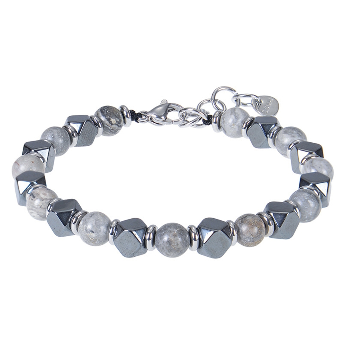 Cube Hematite 6MM Gemstone Beads Bracelet SB2148