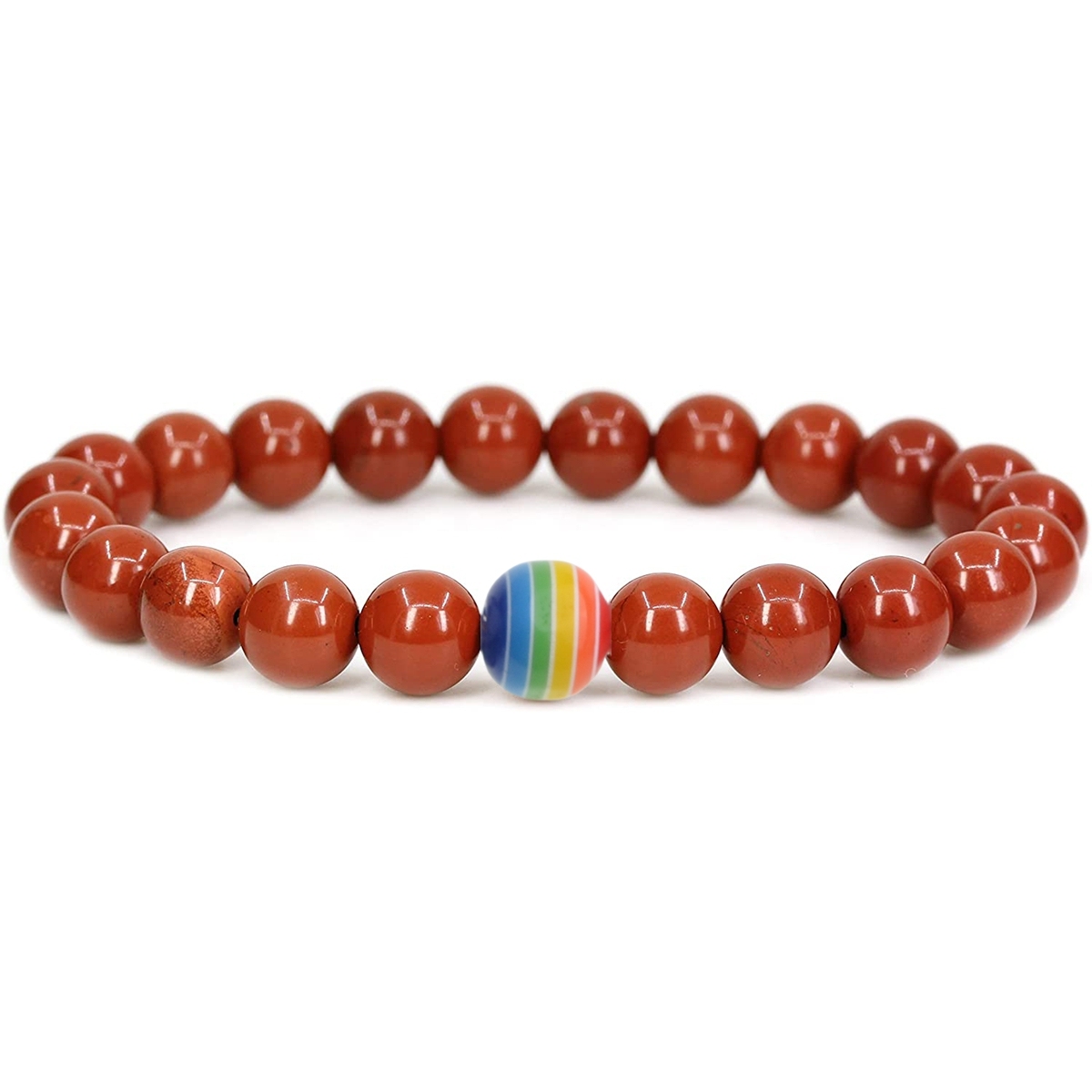 8mm Gemstone Beaded Colorful Resin Stone Bracelet for Women Men #SB1388
